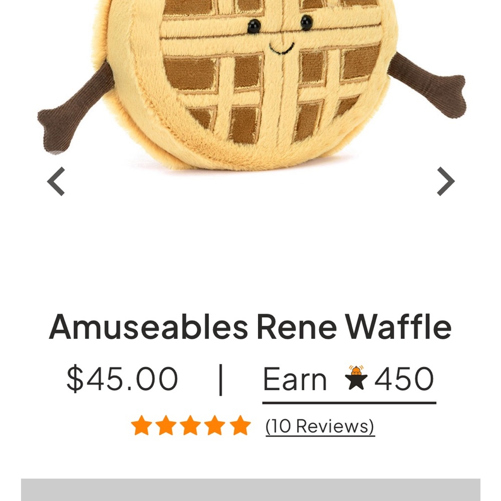 Jelleycat Cute Plush Waffle